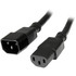 StarTech.com PXT100146 StarTech.com 6ft (1.8m) Heavy Duty Extension Cord, IEC C14 to IEC C13 Black Extension Cord, 15A 125V, 14AWG, Heavy Gauge Power Cable