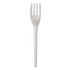 Make your breakroom more eco-conscious  Disposable for your convenience.  Single-use forks are a sanitary choice.  Eco-conscious choice - has one or more meaningful eco-attributes or eco-labels.  Conforms to ASTM D6400 standards. For detailed information see www.astm.org.  BPI Certified Compostable - certified by the Biodegradable Products Institute (BPI) to be compostable in commercial compost facilities (where facilities exist).  USDA Certified Biobased - meets federal guidelines for plant-based/bio-based materials.  Product Content Contains Compostable Material - made from materials that can quickly break down in commercial composting facilities (where facilities exist), to help reduce waste while creating usable organic matter.  Plant-based content - made using tree-free agricultural products or by-products, helping you support innovative use of plants while reducing use of forests or other resources.