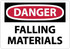 AccuformNMC Accident Prevention Sign: Rectangle, "Danger, FALLING MATERIALS" D37AD