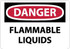 AccuformNMC Sign: Rectangle, "Danger - Flammable Liquids" D38EB