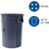 Genuine Joe 11581CT Genuine Joe 44-gallon Heavy-duty Trash Container