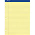 TOPS BUSINESS FORMS 20223 Ampad Perforated 3-Hole Punched Ruled Double Sheet Pad, Medium/College Rule, 100 Sheets, 8 1/2in x 11in, Canary Yellow