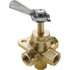 Parker V407P-4 1/4" Pipe, Female Pipe Drain Cock & Shutoff Valve