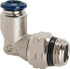 Aignep USA 87110-04-04 Push-To-Connect Tube to Universal Thread Tube Fitting: Swivel Elbow, 1/4" Thread, 1/4" OD