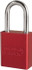 American Lock S1106RED Lockout Padlock: Keyed Different, Key Retaining, Aluminum, Plated Metal Shackle, Red