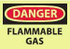 AccuformNMC Sign: Rectangle, "Danger - Flammable Gas" GD276PB