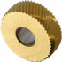 MSC KNLV225 Convex Knurl Wheel: 3/4" Dia, 90 ° Tooth Angle, 25 TPI, Diagonal, Cobalt