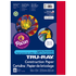 Bring vibrant color to bulletin boards and art projects with this Tru-Ray construction paper. The acid-free, fade-resistant hue delivers lasting good looks, while the strong fibers and a 100 percent vat-dye process gives each sheet added strength to help resist curling, cracking and tearing. This Tru-Ray construction paper comes in a generous pack, providing a convenient supply for classroom use.  Heavyweight paper is ideal for a range of crafts, including scoring.  Acid-free sheets resist fading for enduring quality.  100 percent vat-dyed sulphite resists tearing and curling.  Paper is 9in x 12in in a pack of 50 festive red sheets.  Contains Recycled Content - See Specs for Details.