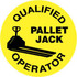 AccuformNMC 25 Qty 1 Pack Qualified Pallet Jack Operator, Hard Hat Label HH85