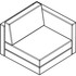 Groupe Lacasse Arold CU303TP08 Arold Cube 300 Left-Side Armchair
