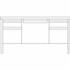 Lorell 66942 Lorell Fortress Series Double-Pedestal Teachers Desk