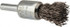 Weiler 10016 End Brushes: 1/2" Dia, Stainless Steel, Crimped Wire