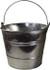 Funnel King 94490 12 Qt, 10" High, Galvanized Steel Round Silver Single Pail