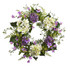 NEARLY NATURAL INC. 4531 Nearly Natural Hydrangea Berry 24inH Plastic Wreath, 24inH x 24inW x 3inD, Purple