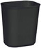 Rubbermaid FG254100BLA Trash Can: 14 qt, Rectangle, Black