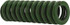 Associated Spring Raymond 106-206 Die Spring: 1/2" Hole Dia, 9/32" Rod Dia, 1-1/2" Free Length, Green