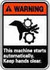 AccuformNMC Accident Prevention Sign: Rectangle, "Warning, This machine starts automatically. Keep hands clear." WGA1RB