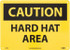AccuformNMC Accident Prevention Sign: Rectangle, "Caution, HARD HAT AREA" C31EB
