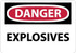 AccuformNMC Sign: Rectangle, "Danger - Explosives" D435AB