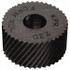 MSC KRR-128 Standard Knurl Wheel: 3/4" Dia, 80 ° Tooth Angle, Diagonal, High Speed Steel