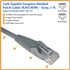 Tripp Lite by Eaton N201-001-GY Eaton Tripp Lite Series Cat6 Gigabit Snagless Molded (UTP) Ethernet Cable (RJ45 M/M), PoE, Gray, 1 ft. (0.31 m)