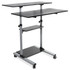 TRANSFORM PARTNERS LLC Mount-It! MI-7970  MI-7970 Height-Adjustable Mobile Standing Desk Workstation, 55inH x 39-1/2inW x 26inD, Silver