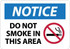 AccuformNMC Sign: Rectangle, "Notice - Do Not Smoke in This Area" N260AB