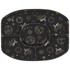 AMSCAN 431240  New Years Eve Sectional Platters, 13-1/4in x 18-1/4in, Black, Pack Of 4 Platters