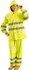 OccuNomix LUX-TRJKT-Y2X Rain Jacket: Size 2XL, ANSI/ISEA 107-2015, Yellow, Polyester & Polyurethane