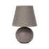 ALL THE RAGES INC Simple Designs LT2008-GRY   Mini Ceramic Globe Table Lamp, 8-11/16inH, Gray Shade/Gray Base
