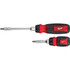 Milwaukee Tool 48-22-2905 Bit Screwdrivers; Type: Multi-Bit Ratcheting Screwdriver ; Tip Type: Multi ; Drive Size (TXT): 1/4 ; Torx Size: T10, T15, T20, T25 ; Phillips Point Size: Phillips:#1 & #2 ; Slotted Point Size: 1/4; 3/16