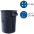 Genuine Joe 60463 Genuine Joe Heavy-Duty Trash Container