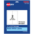 AVERY PRODUCTS CORPORATION 94266-WMP100 Avery Permanent Labels, 94266-WMP100, Rectangle, 11in x 4-1/4in, White, Pack Of 200