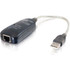 LASTAR INC. C2G 39998  7.5in USB 2.0 to Ethernet Adapter - Network adapter - USB 2.0 - 10/100 Ethernet - silver