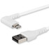 StarTech.com RUSBLTMM2MWR StarTech.com 2m USB A to Lightning Cable iPhone iPad Durable Right Angled 90 Degree White Charger Cord w/Aramid Fiber Apple MFI Certified