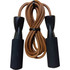 <p>The GoFit Leather Jump Rope is the classic boxer's training rope. It comes with a solid 9 ft. leather rope, precision ball bearings, and contoured foam grip handles. Ideal for long sessions at the gym or if you just want to look like Rocky! Jumping rope is one of the most efficient methods of cardio training. Jumping rope for 10 minutes at a moderate pace is the equivalent to running one mile in 12 minutes, cycling 2 miles in 6 minutes, swimming a quarter mile in 12 minutes, 2 sets of tennis or playing an 18-hole golf course. Since jumping rope is such an efficient exercise, your cardiovascular system will experience some type of stress, especially in sedentary people. Before beginning any weight loss or exercise program, you should consult with your physician.</p>