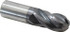 Accupro 4361000BNC11 Ball End Mill: 1" Dia, 2" LOC, 4 Flute, Solid Carbide