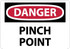 AccuformNMC Accident Prevention Sign: Rectangle, "Danger, PINCH POINTS" D599RB