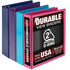 Samsill Corporation Samsill MP46469 Samsill Durable 2 Inch Binder, Made in the USA, D Ring Customizable Clear View Binder, Fashion Assortment, 4 Pack, Each Holds 475Page (MP46469)