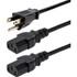 StarTech.com PXT101Y10 StarTech.com 10ft (3m) Computer Power Y Cord, NEMA 5-15P to C13, 10A 125V, 18AWG, Black Replacement PC Power Cord, TV/Monitor Power Cable