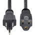 StarTech.com PAC101 StarTech.com 1ft (0.3m) Short Extension Cord, NEMA5-15R to NEMA5-15P Black Extension Cord, 13A 125V, 16AWG, Computer Power Extension Cable