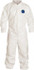 Dupont TY125SWH6X00250 Disposable Coveralls: Size 6X-Large, 1.2 oz, Film Laminate, Zipper Closure