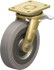 Blickle 413393 Swivel Top Plate Caster: Solid Rubber, 8" Wheel Dia, 1-31/32" Wheel Width, 1,320 lb Capacity, 9-41/64" OAH