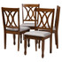 WHOLESALE INTERIORS, INC. 2721-9882 Baxton Studio Augustine Dining Chairs, Gray/Walnut Brown, Set Of 4 Chairs