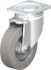 Blickle 321083 Swivel Top Plate Caster: Solid Rubber, 5" Wheel Dia, 1-9/16" Wheel Width, 550 lb Capacity, 6-1/2" OAH
