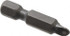 Apex TW-2 Power Screwdriver Bit: #2 Tri-Wing Speciality Point Size, 1/4" Hex Drive