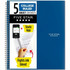 ACCO Brands Corporation Mead 06208 Mead Five-Star Wirebound 5-Subject Notebook