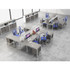 Norstar Office Products Inc Boss SGSD017102 Boss 4 Desks with 4 Cabinets