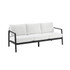 LINON HOME DECOR PRODUCTS, INC Linon OFDP2861  Abilene Aluminum Outdoor Sofa, 31-1/4inH x 75-1/4inW x 30inD, White/Black