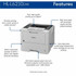 Brother Industries, Ltd Brother HLL6210DW Brother HL-L6210DW Business Monochrome Laser Printer with Large Paper Capacity, Wireless Networking, and Duplex Printing